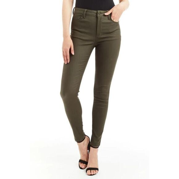 Rag & Bone Women’s Nina High Rise Skinny Jeans size 26 NWT Coated Olive Night